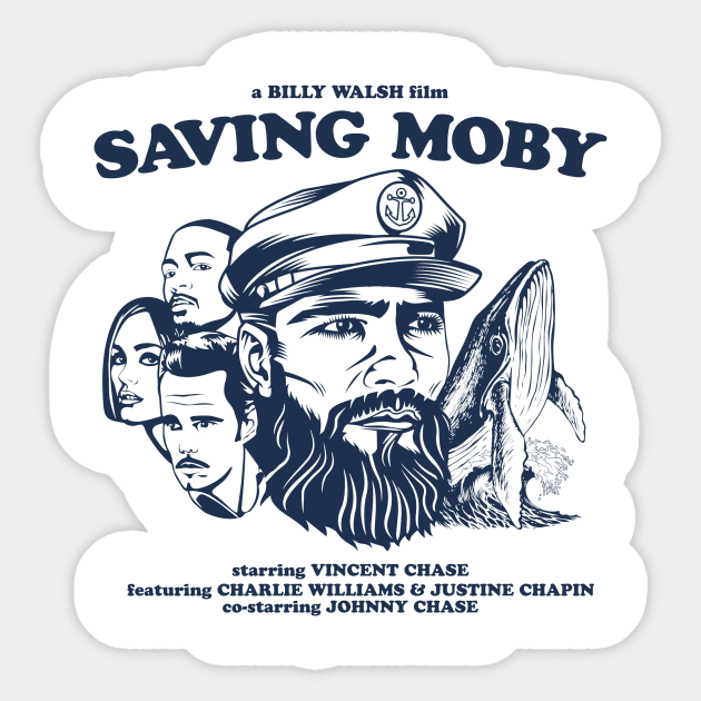 Saving Moby Sticker by nickbuccelli